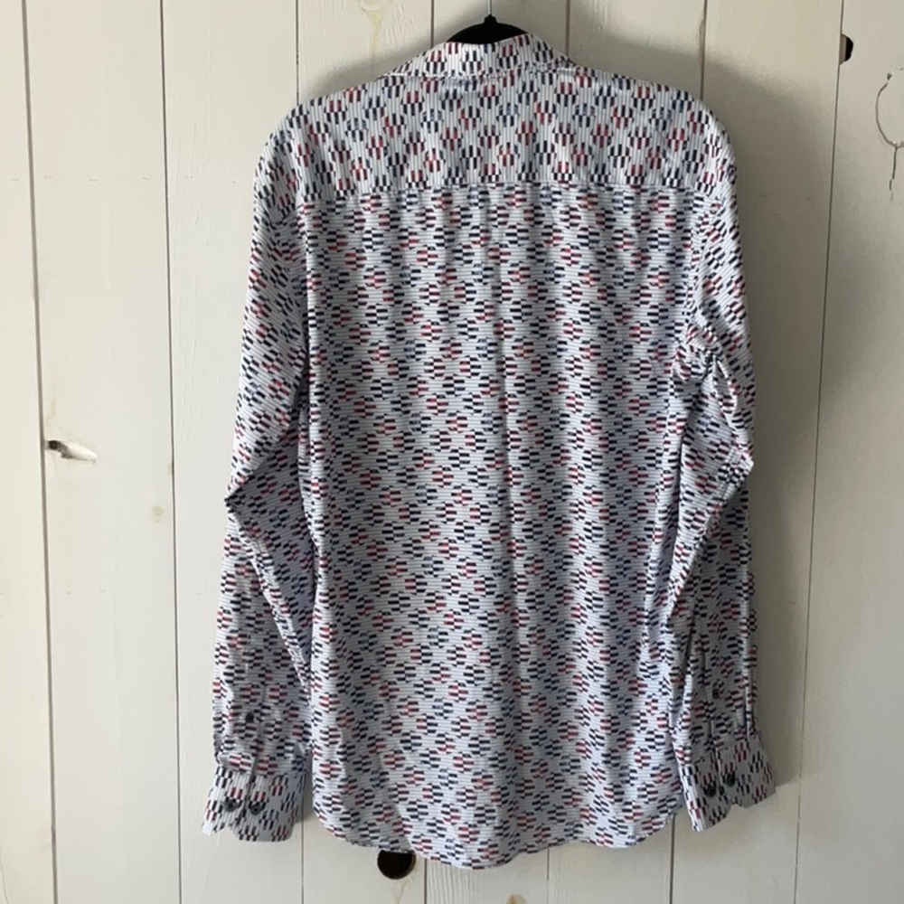 🦜Bugatchi Multicolor Patterned Button Down Shirt - Picture 4 of 6
